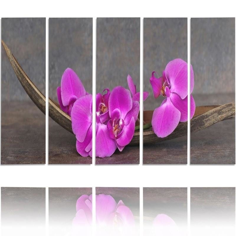 Kanva no 5 daļām - Type C, Pink Orchids  Home Trends DECO