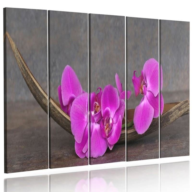 Kanva no 5 daļām - Type C, Pink Orchids  Home Trends DECO
