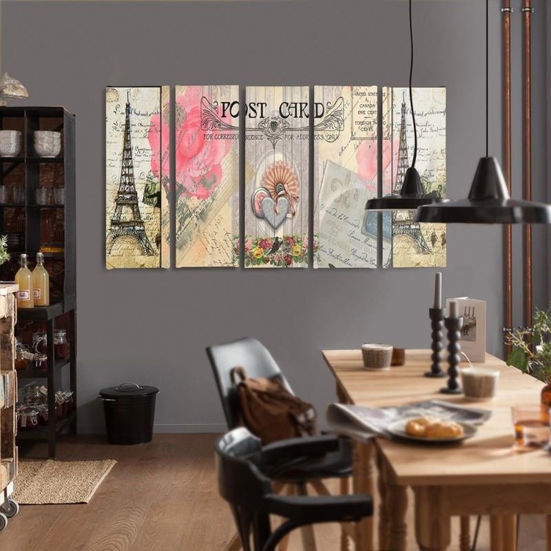 Kanva no 5 daļām - Type C, Postcard From Paris  Home Trends DECO
