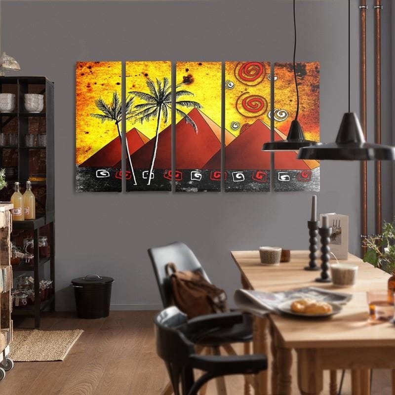 Kanva no 5 daļām - Type C, Pyramids  Home Trends DECO