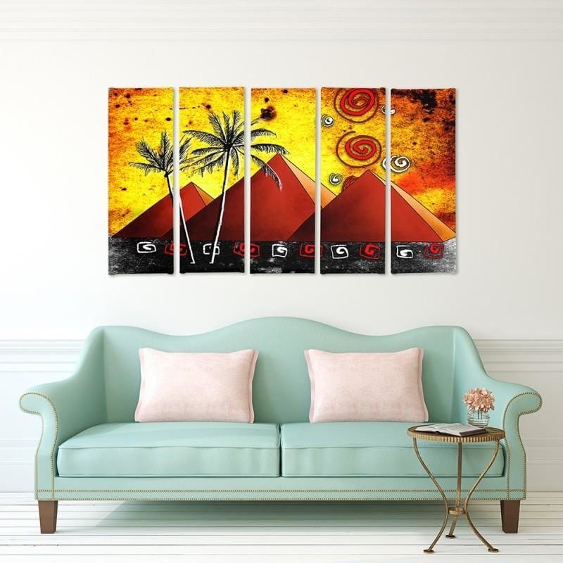 Kanva no 5 daļām - Type C, Pyramids  Home Trends DECO