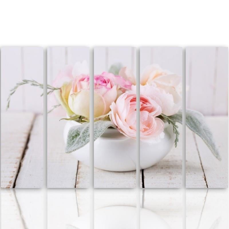 Kanva no 5 daļām - Type C, Roses In A Dish  Home Trends DECO