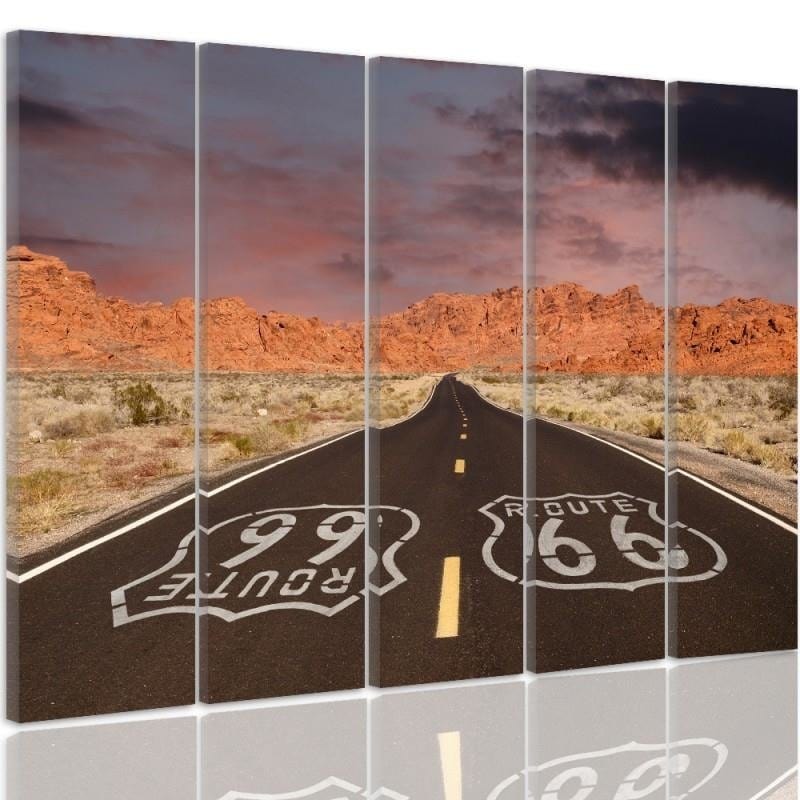 Kanva no 5 daļām - Type C, Route 66 Road  Home Trends DECO