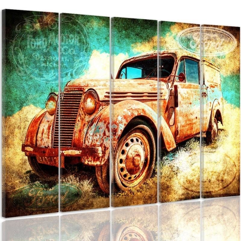 Kanva no 5 daļām - Type C, Rusty Car  Home Trends DECO