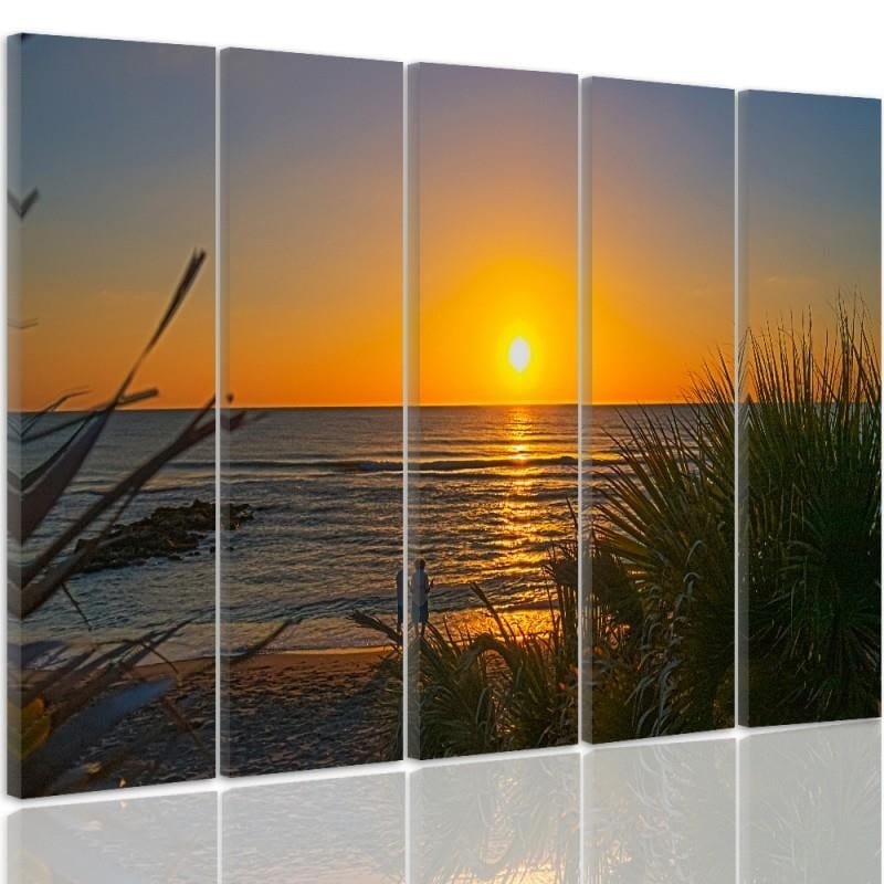 Kanva no 5 daļām - Type C, Sunset On The Beach 2  Home Trends DECO