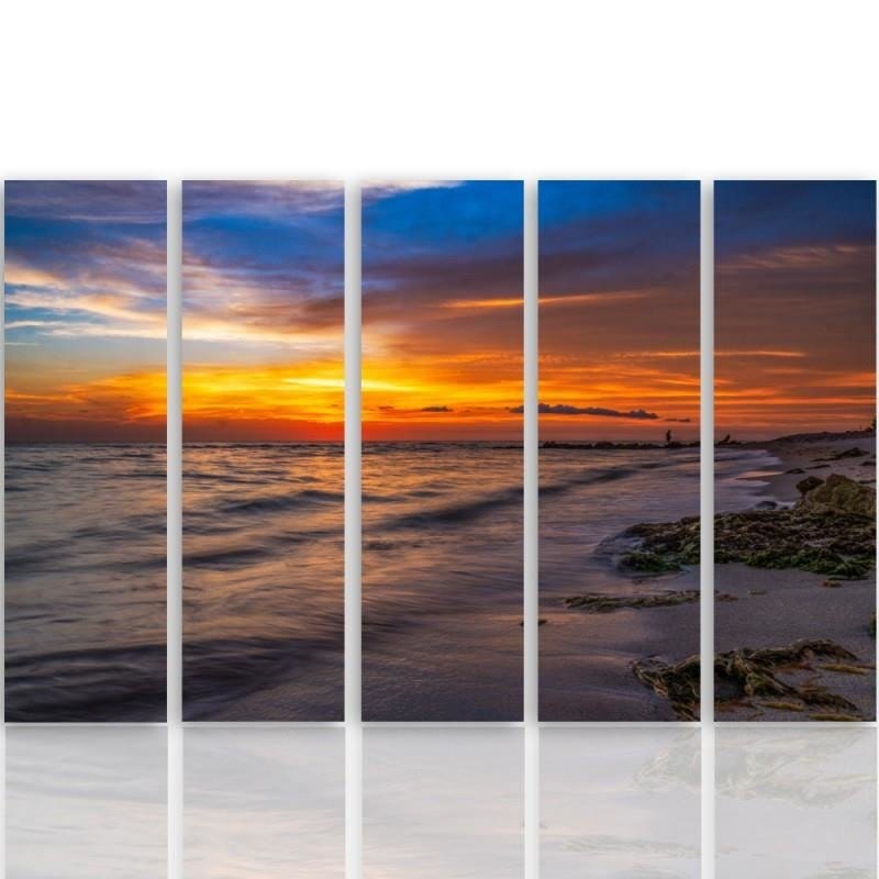 Kanva no 5 daļām - Type C, Sunset On The Beach 3  Home Trends DECO