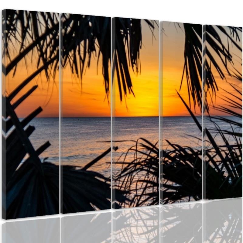 Kanva no 5 daļām - Type C, Sunset Over The Sea  Home Trends DECO