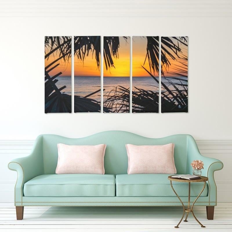 Kanva no 5 daļām - Type C, Sunset Over The Sea  Home Trends DECO
