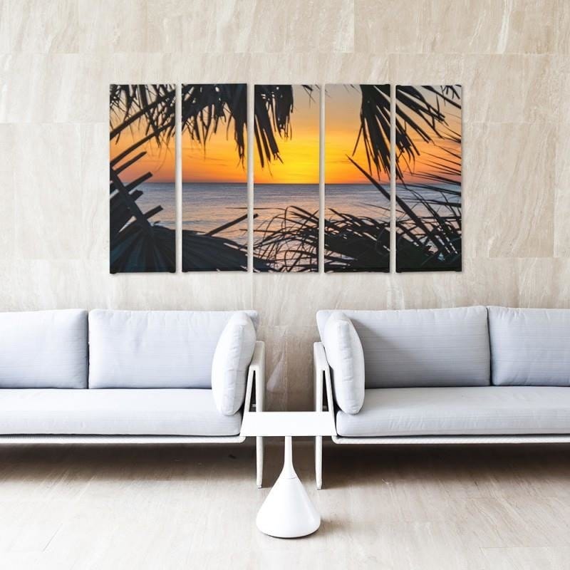 Kanva no 5 daļām - Type C, Sunset Over The Sea  Home Trends DECO
