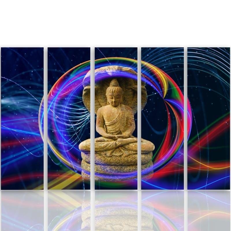 Kanva no 5 daļām - Type C, The Buddha On An Abstract Background  Home Trends DECO