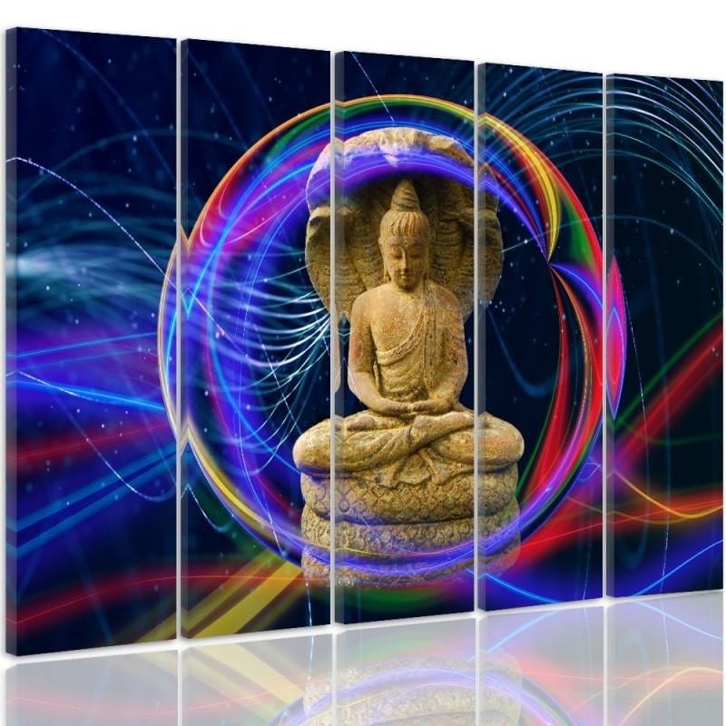 Kanva no 5 daļām - Type C, The Buddha On An Abstract Background  Home Trends DECO