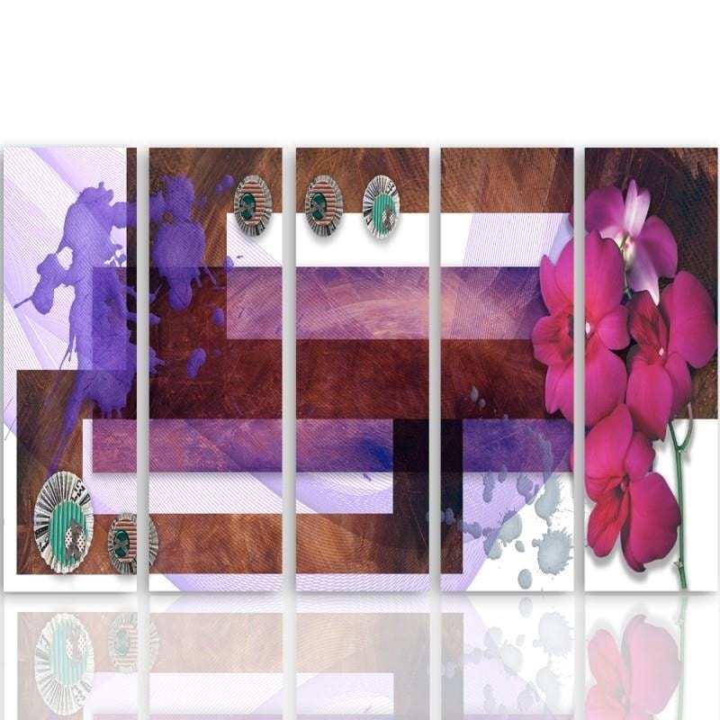 Kanva no 5 daļām - Type C, The Composition Marsh Orchid  Home Trends DECO