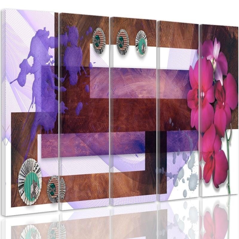 Kanva no 5 daļām - Type C, The Composition Marsh Orchid  Home Trends DECO