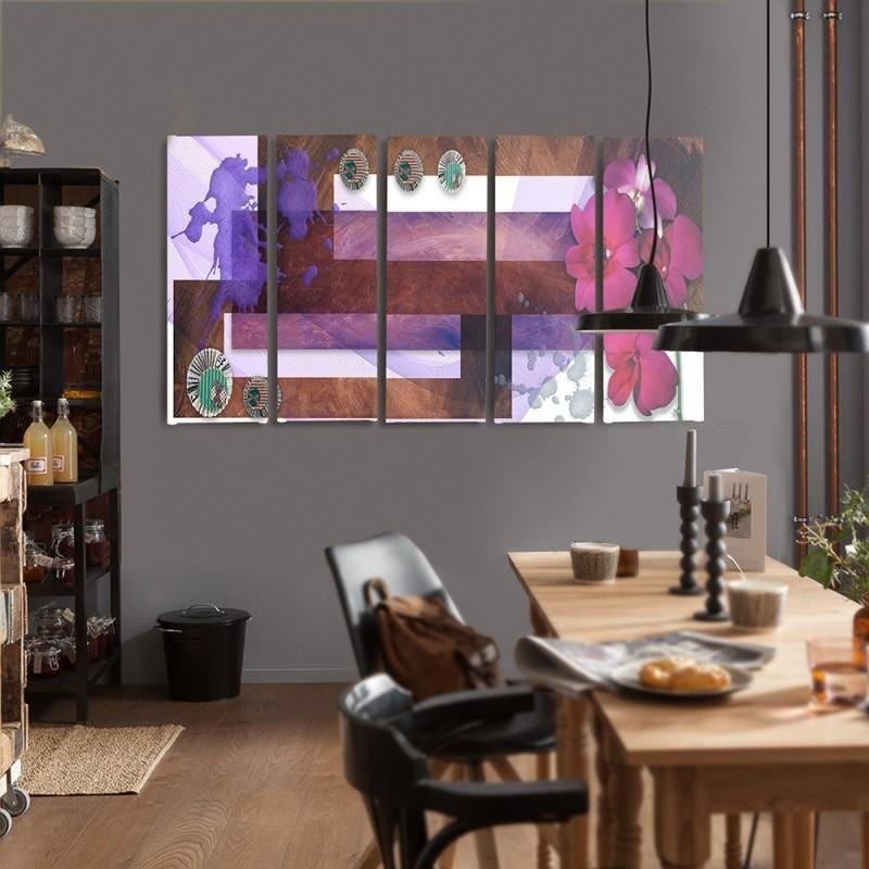 Kanva no 5 daļām - Type C, The Composition Marsh Orchid  Home Trends DECO