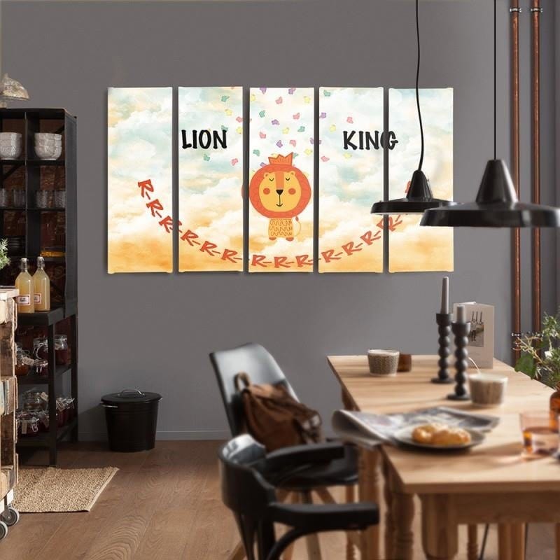 Kanva no 5 daļām - Type C, The Lion King  Home Trends DECO