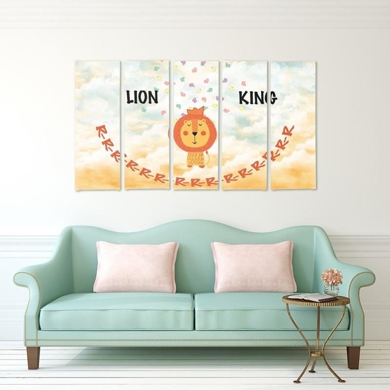 Kanva no 5 daļām - Type C, The Lion King  Home Trends DECO