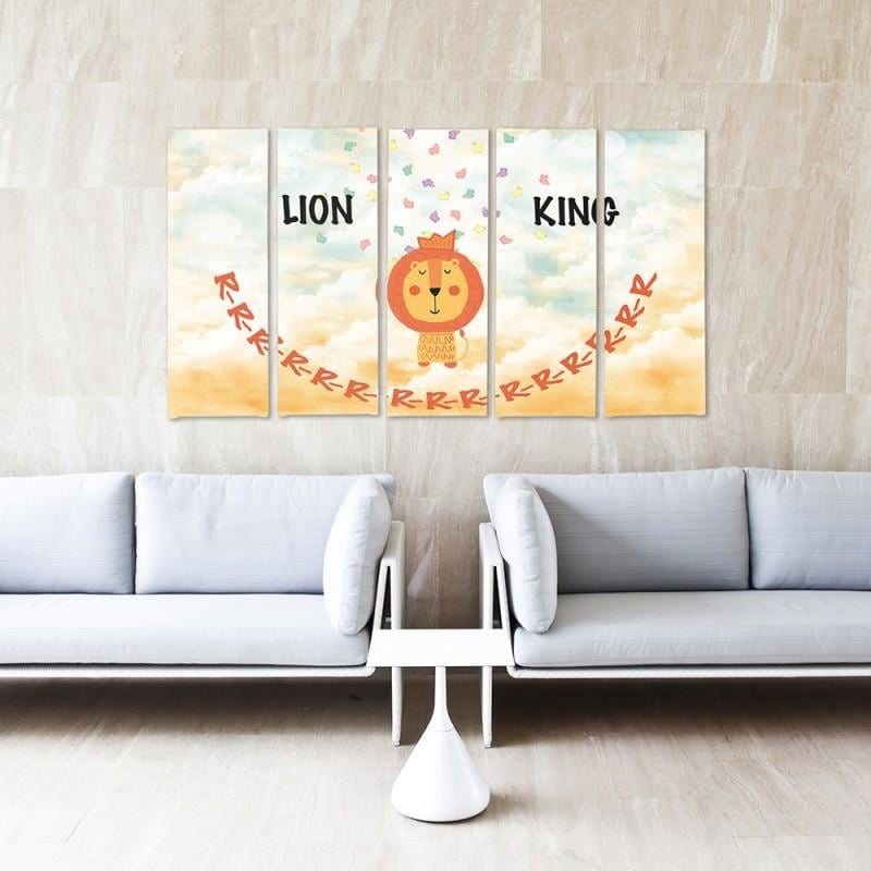 Kanva no 5 daļām - Type C, The Lion King  Home Trends DECO