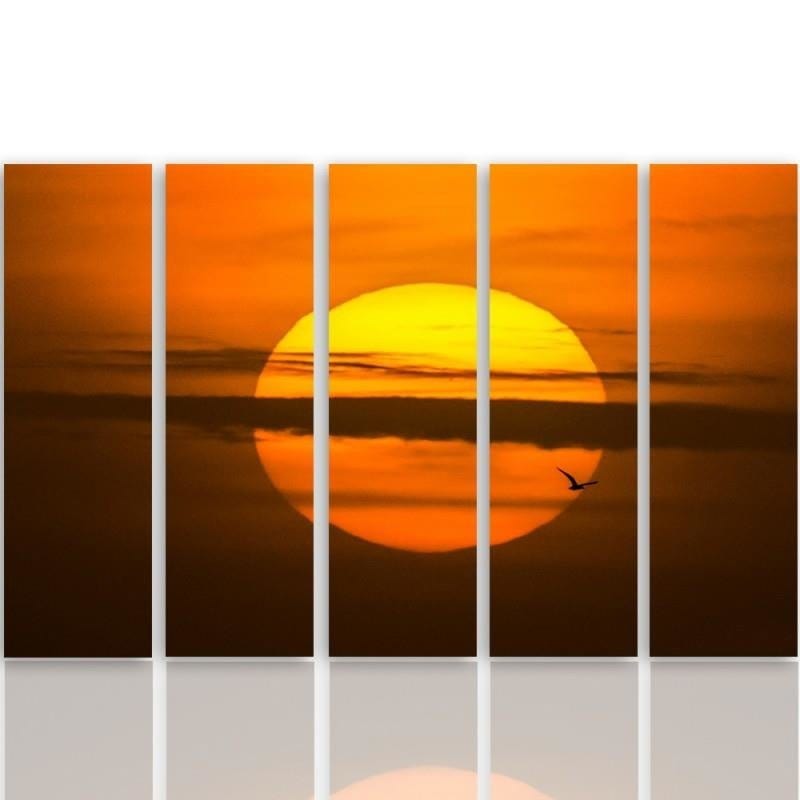 Kanva no 5 daļām - Type C, The Setting Sun  Home Trends DECO