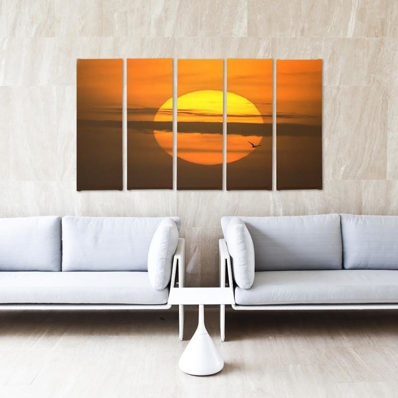 Kanva no 5 daļām - Type C, The Setting Sun  Home Trends DECO