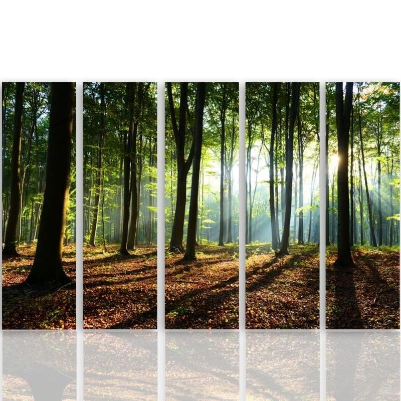 Kanva no 5 daļām - Type C, The Sun Rays In The Forest  Home Trends DECO
