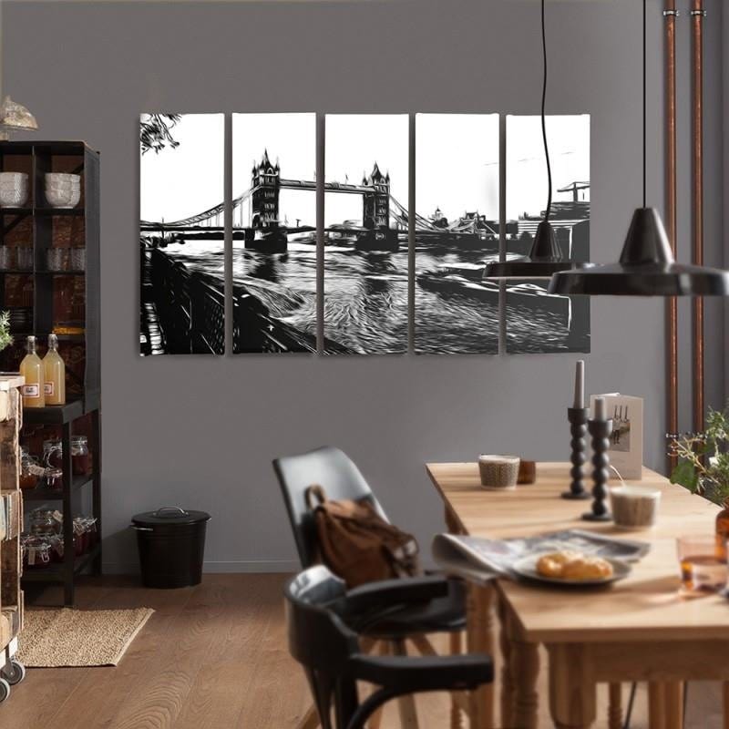 Kanva no 5 daļām - Type C, Tower Bridge  Home Trends DECO