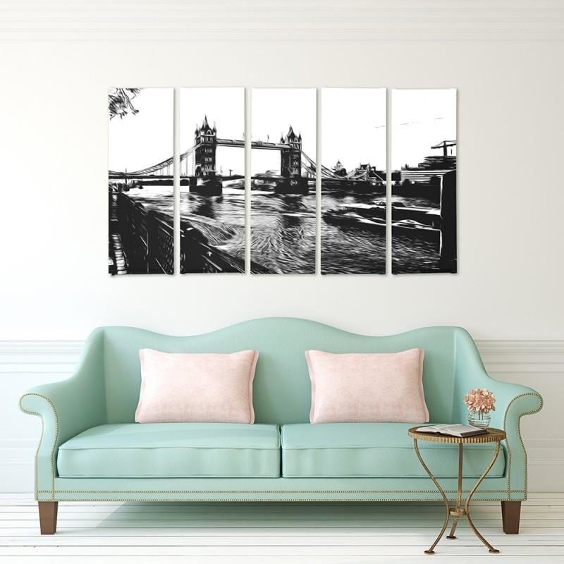 Kanva no 5 daļām - Type C, Tower Bridge  Home Trends DECO