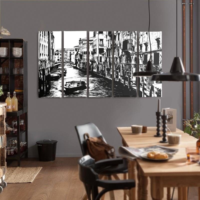 Kanva no 5 daļām - Type C, Venice Canal  Home Trends DECO