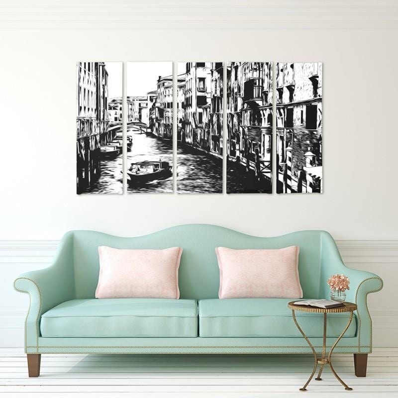 Kanva no 5 daļām - Type C, Venice Canal  Home Trends DECO