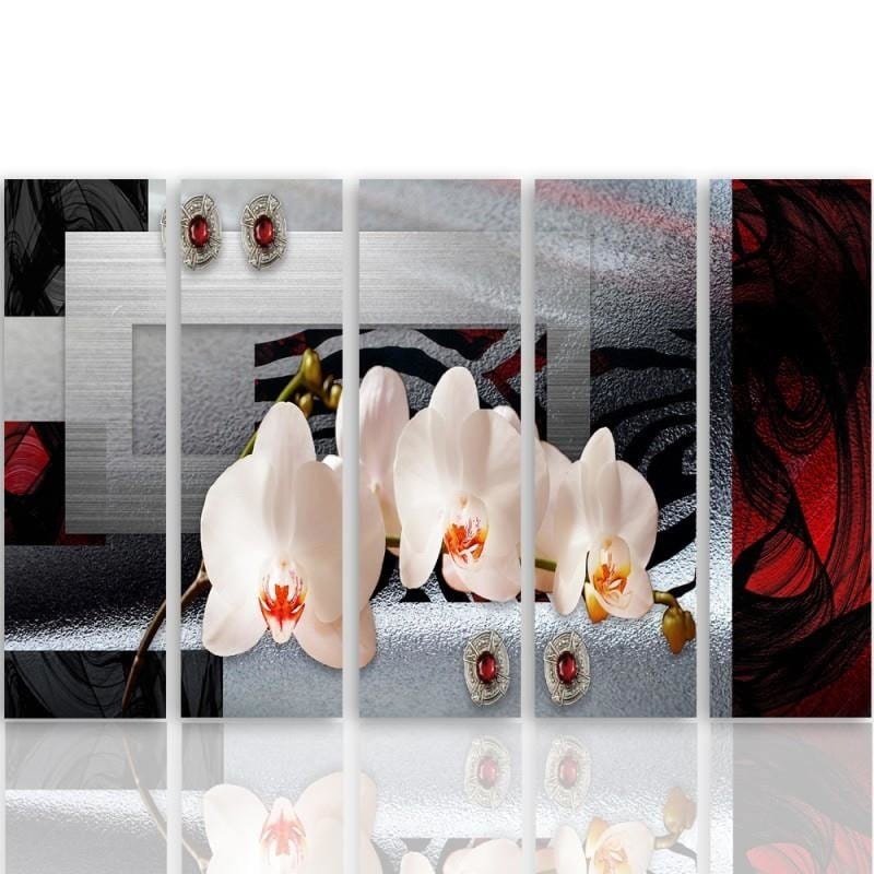 Kanva no 5 daļām - Type C, White Orchid  Home Trends DECO