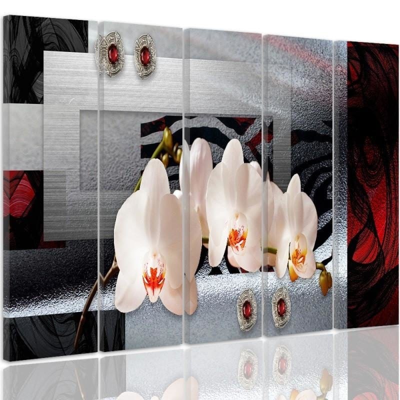 Kanva no 5 daļām - Type C, White Orchid  Home Trends DECO