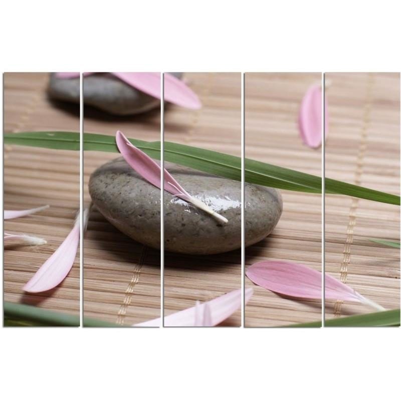 Kanva no 5 daļām - Type C, Zen Stone With Flower Petals  Home Trends DECO