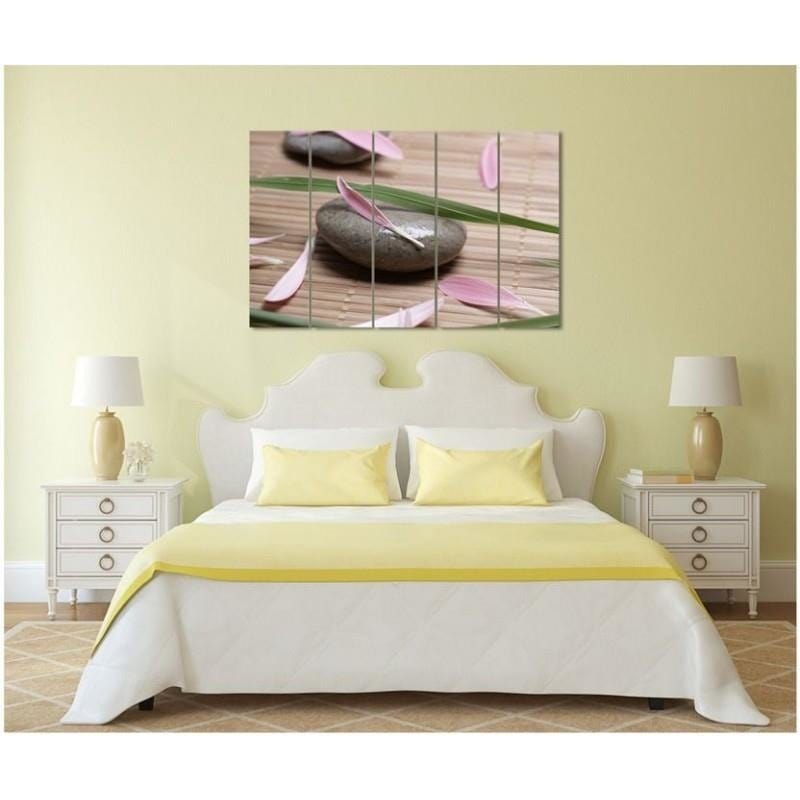 Kanva no 5 daļām - Type C, Zen Stone With Flower Petals  Home Trends DECO