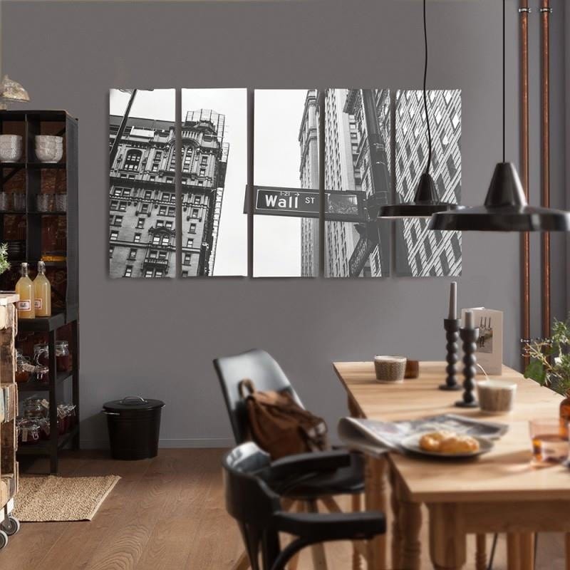 Kanva no 5 daļām - Wall Street  Home Trends DECO