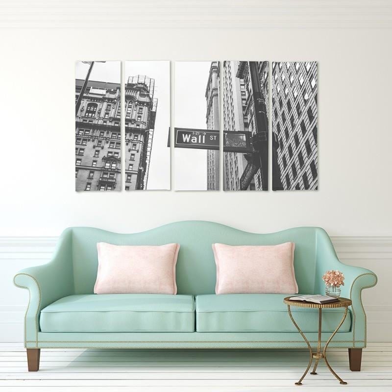 Kanva no 5 daļām - Wall Street  Home Trends DECO