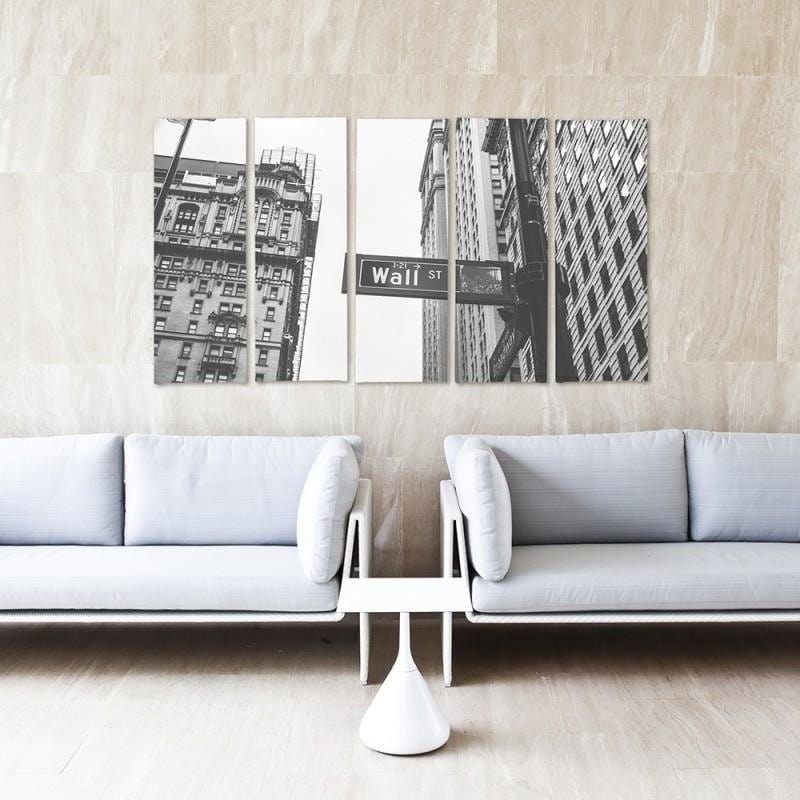 Kanva no 5 daļām - Wall Street  Home Trends DECO