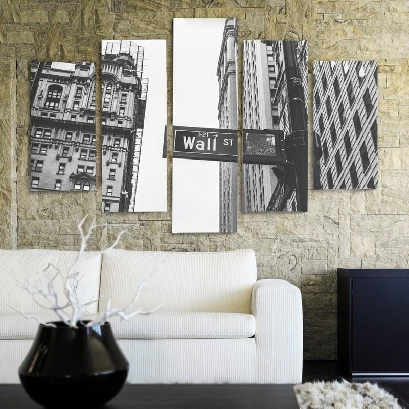 Kanva no 5 daļām - Wall Street  Home Trends DECO