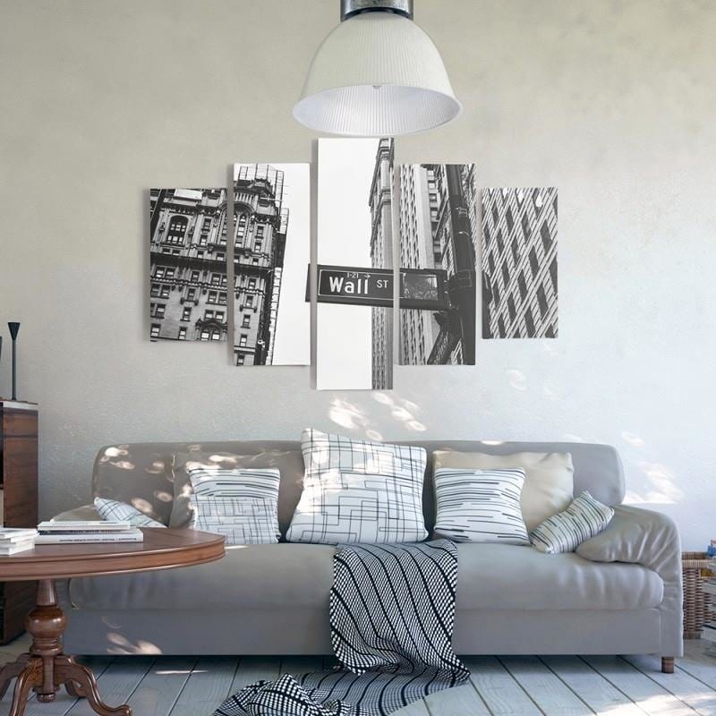 Kanva no 5 daļām - Wall Street  Home Trends DECO