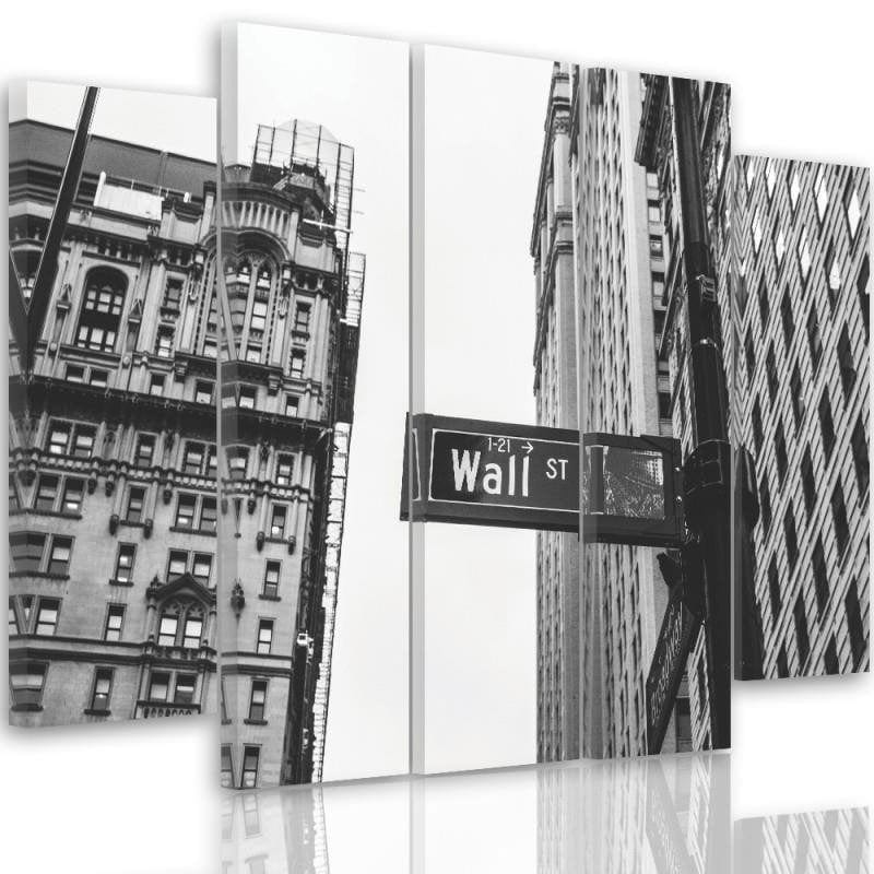 Kanva no 5 daļām - Wall Street  Home Trends DECO