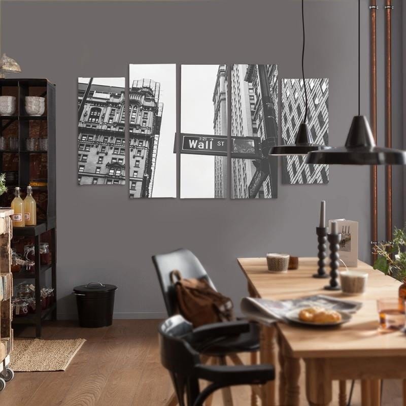 Kanva no 5 daļām - Wall Street  Home Trends DECO