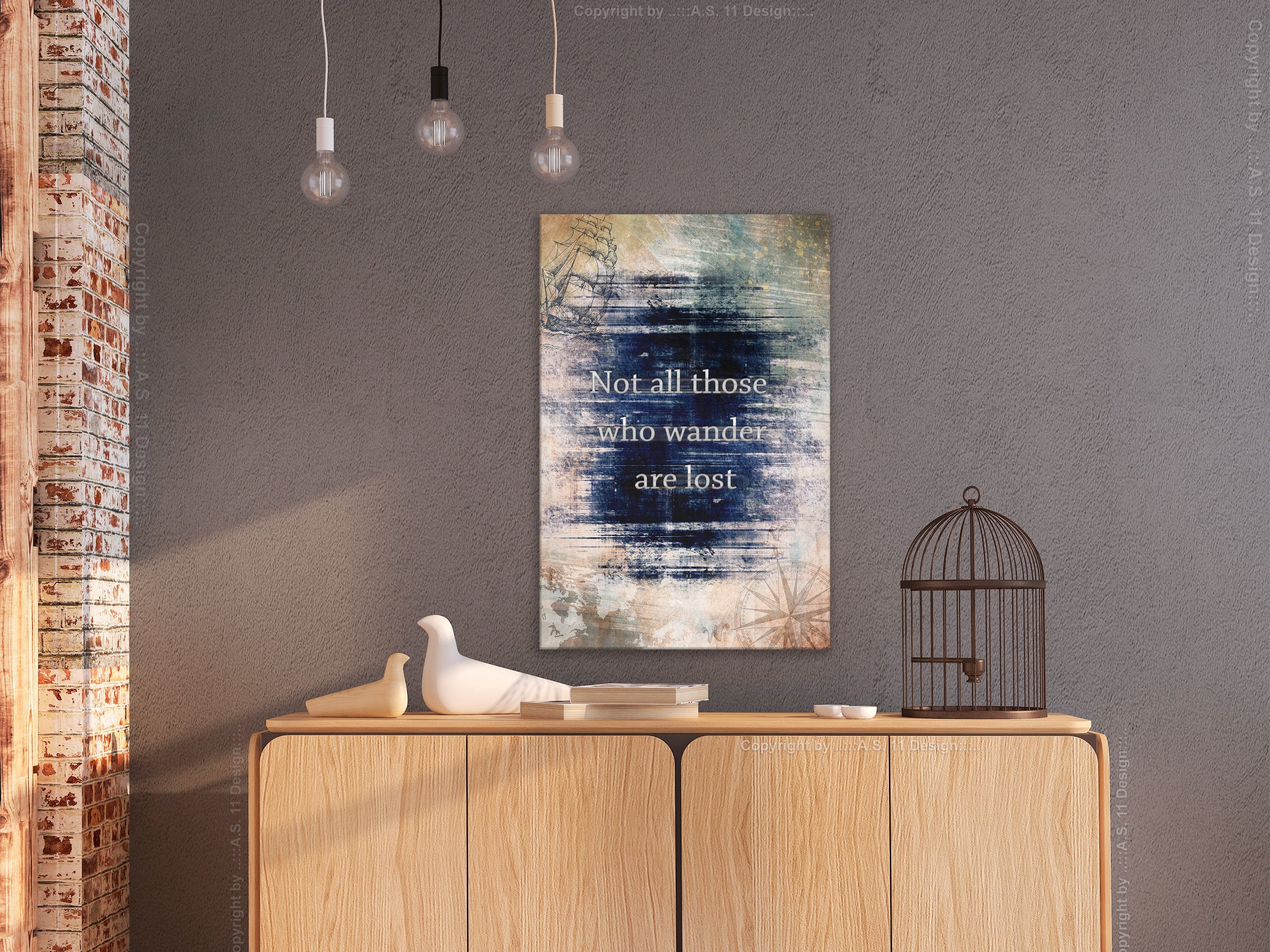 Glezna - Not All Those Who Wander Are Lost (1 Part) Vertical Home Trends