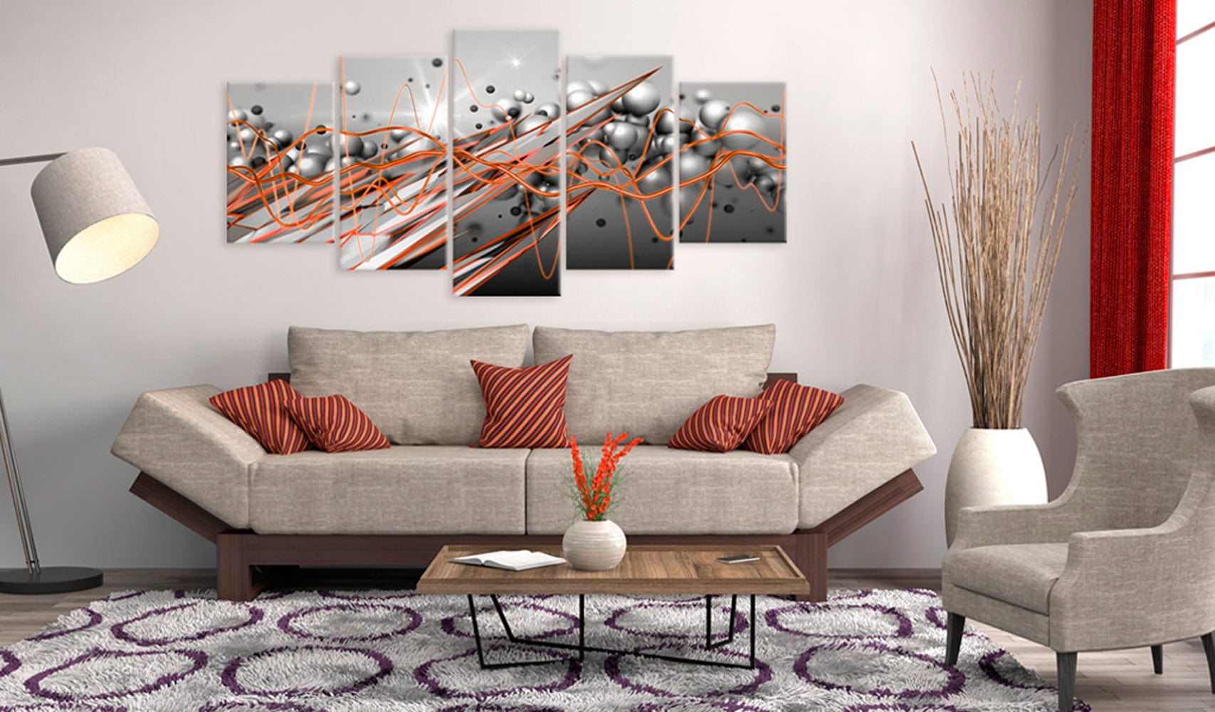 Glezna - Orange Stream Home Trends