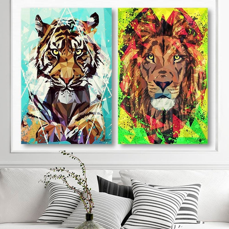 Kanva - Painted Lion  Home Trends DECO