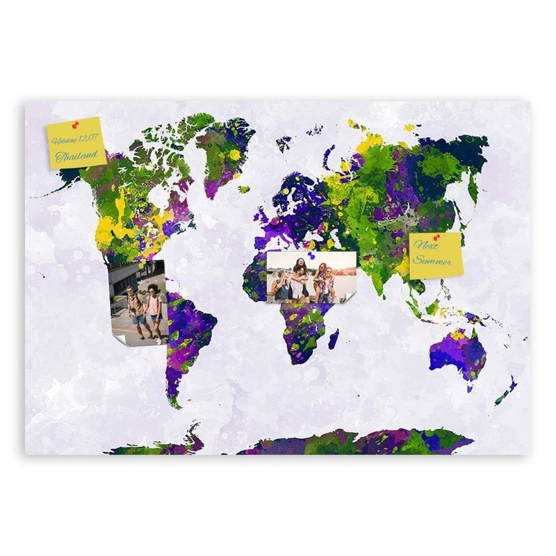 Kanva - Painted World Map  Home Trends DECO