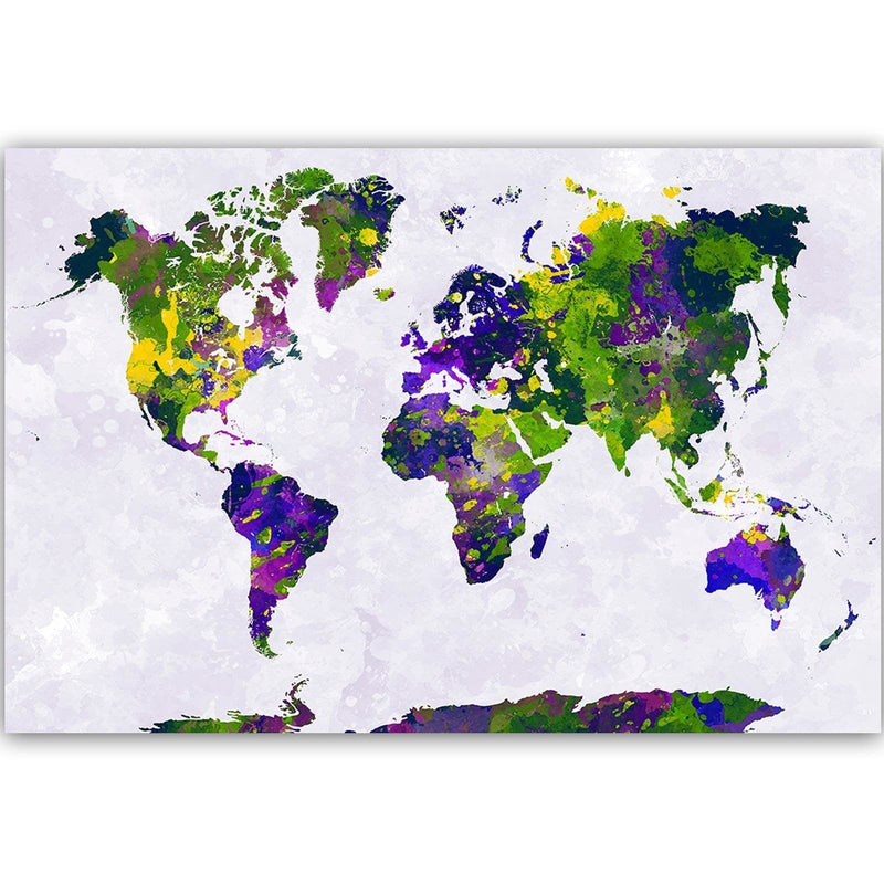 Kanva - Painted World Map  Home Trends DECO