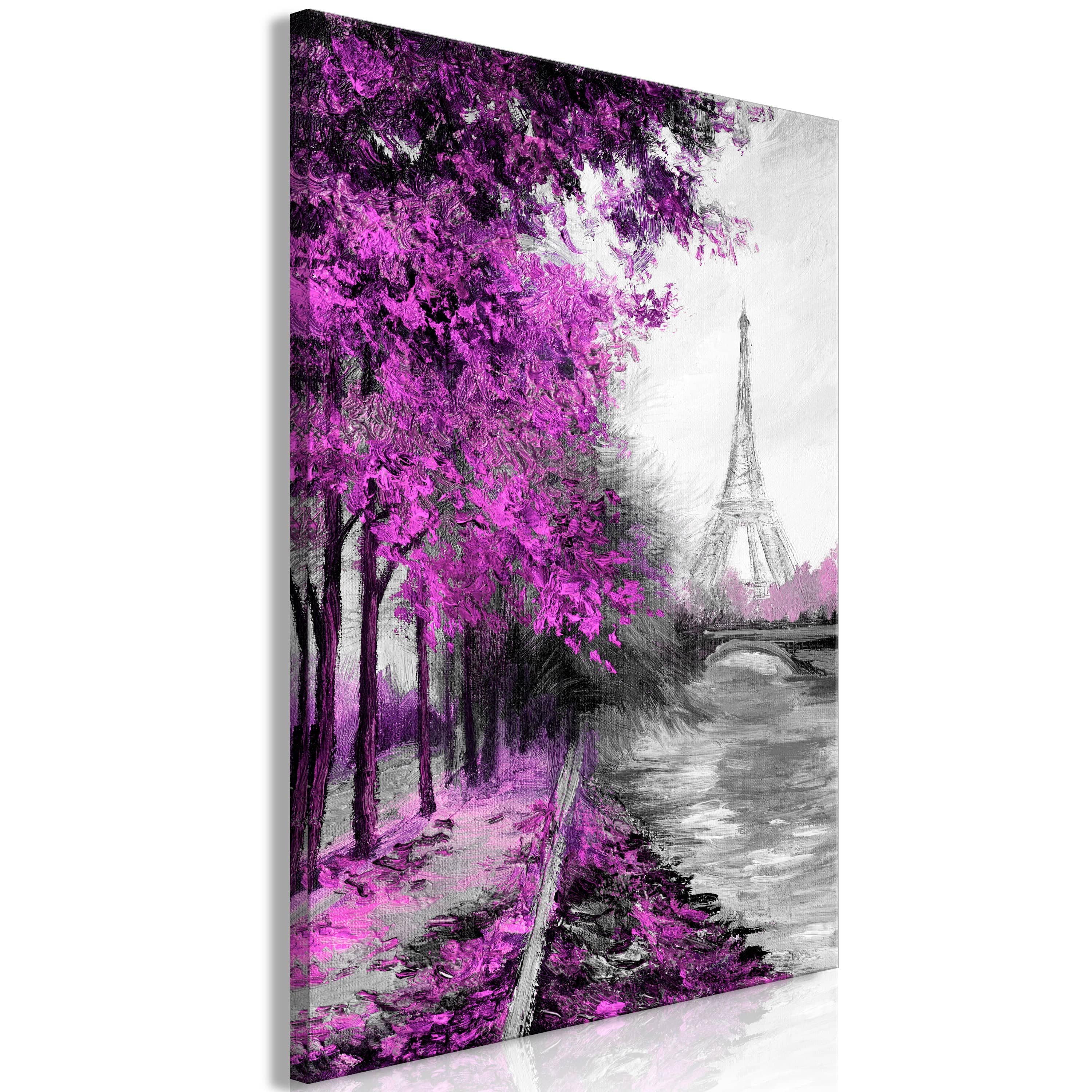 Glezna - Paris Channel (1 Part) Vertical Pink Home Trends