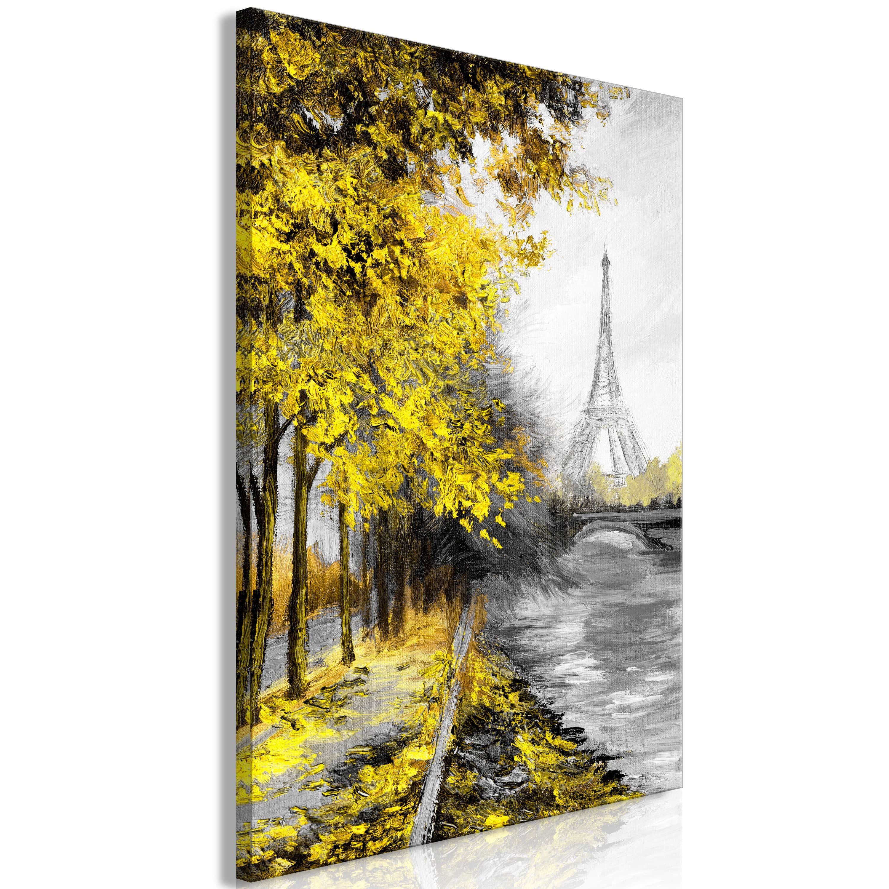 Glezna - Paris Channel (1 Part) Vertical Yellow Home Trends
