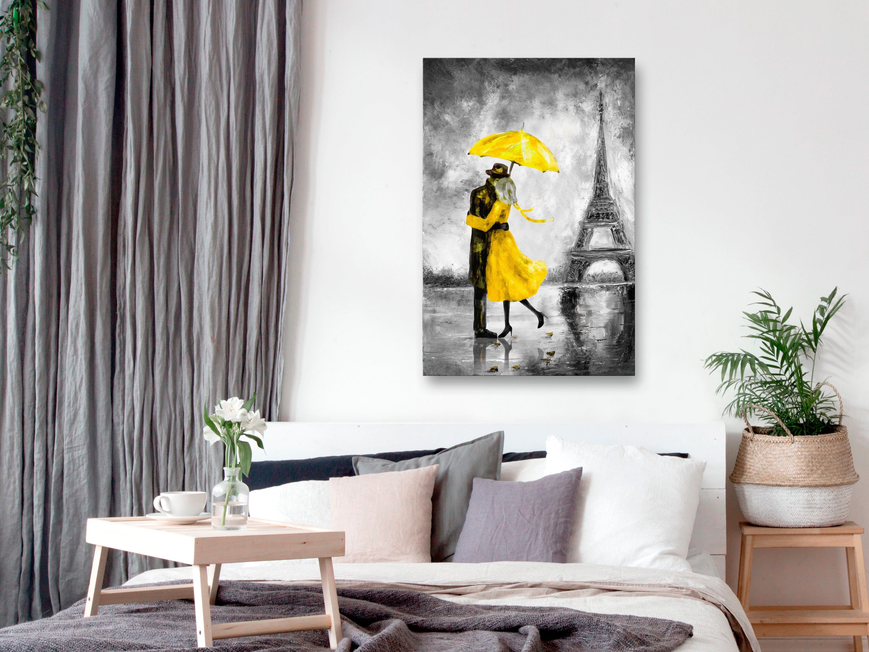 Glezna - Paris Fog (1 Part) Vertical Yellow Home Trends