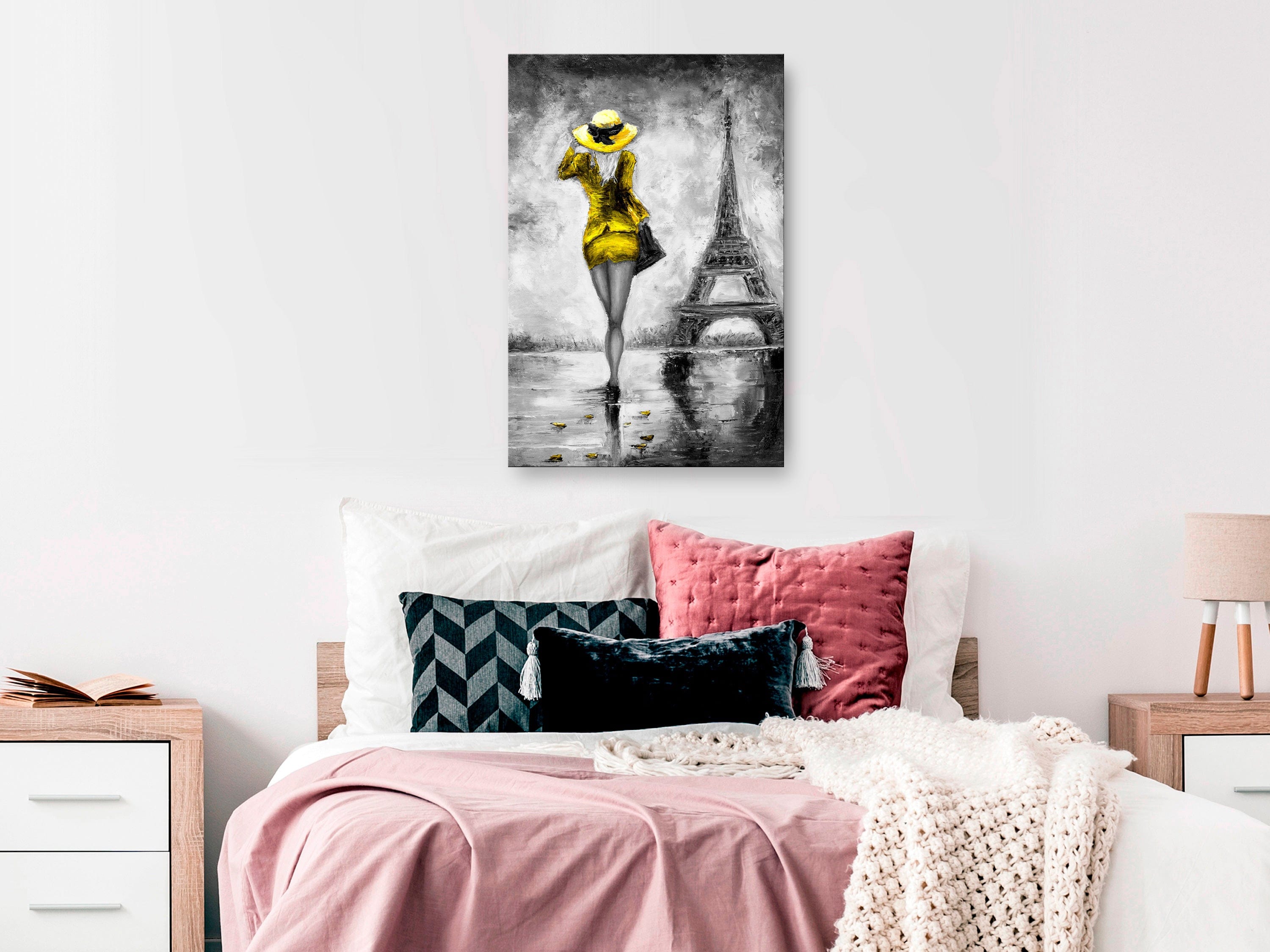 Glezna - Parisian Woman (1 Part) Vertical Yellow Home Trends