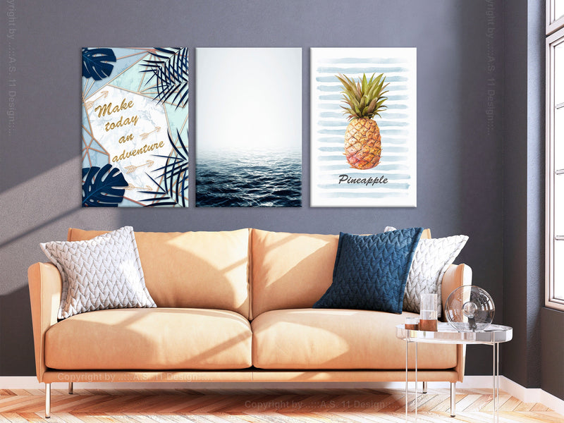 Glezna - Pineapple Quote (3 Parts) 120x60 Home Trends