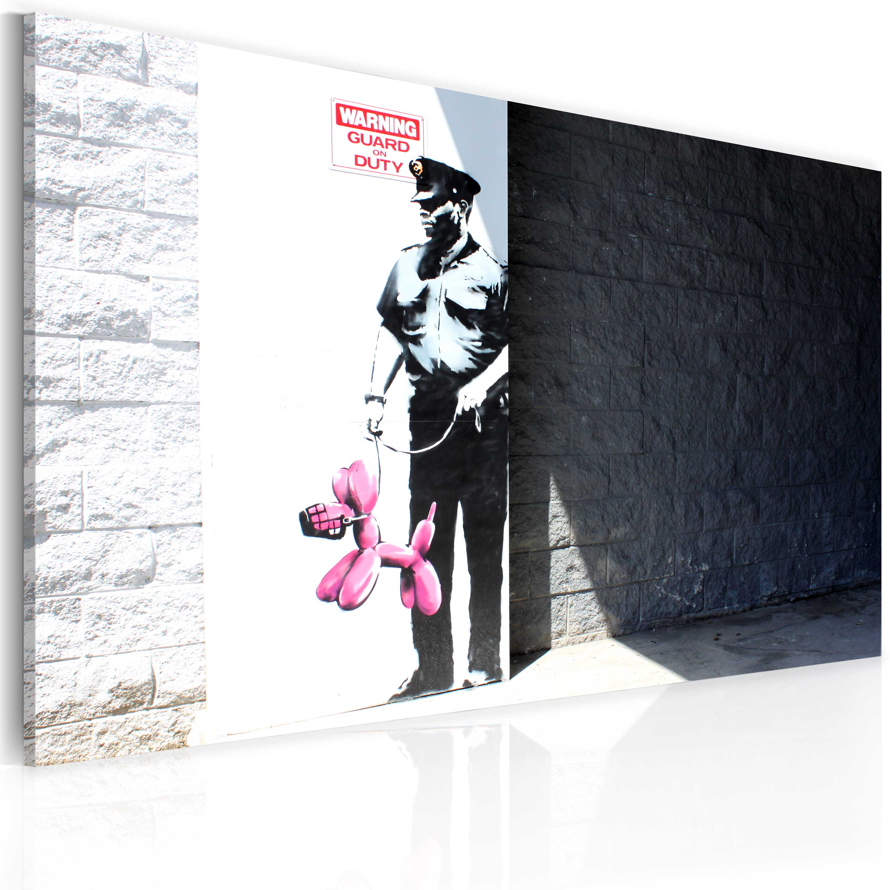 Glezna - Police guard and pink balloon dog (Banksy) 60x40 Home Trends